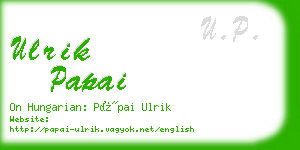 ulrik papai business card